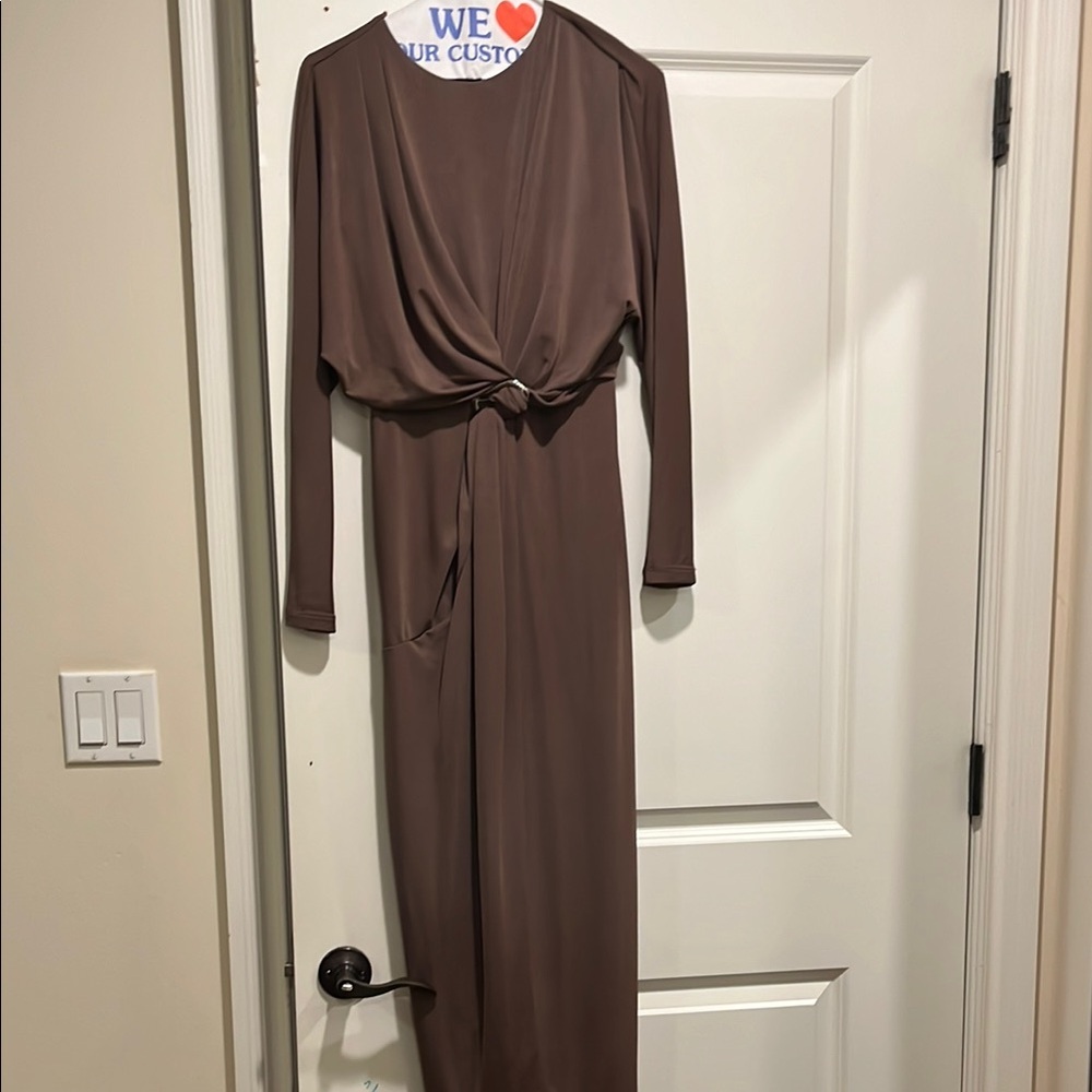 Elegant Brown Women's Dress